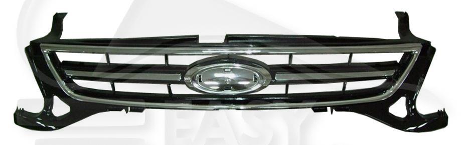 GRILLE DE CALANDRE NOIRE A/MOULURE CHROMEE Pour FORD MONDEO - FD135 10/10→10/14