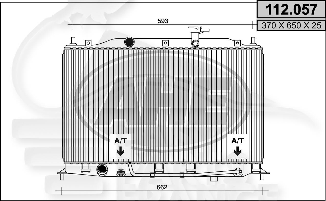 RADIA 1.4 - 1.6 BA +/- CLIM 370 x 628 x 16 Pour HYUNDAI ACCENT - HY016 06/06→