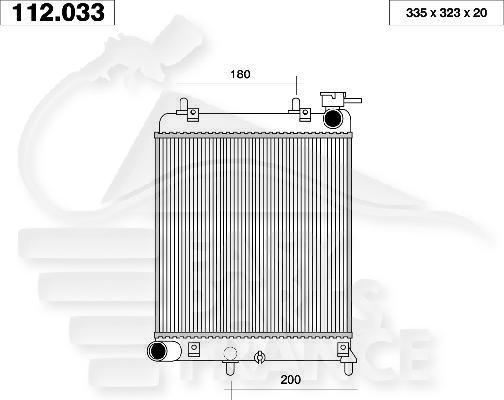 RADIA ESS TT TYPES BM +/- CLIM 335 x 320 x 20 Pour HYUNDAI ACCENT - HY015 03/03→04/06