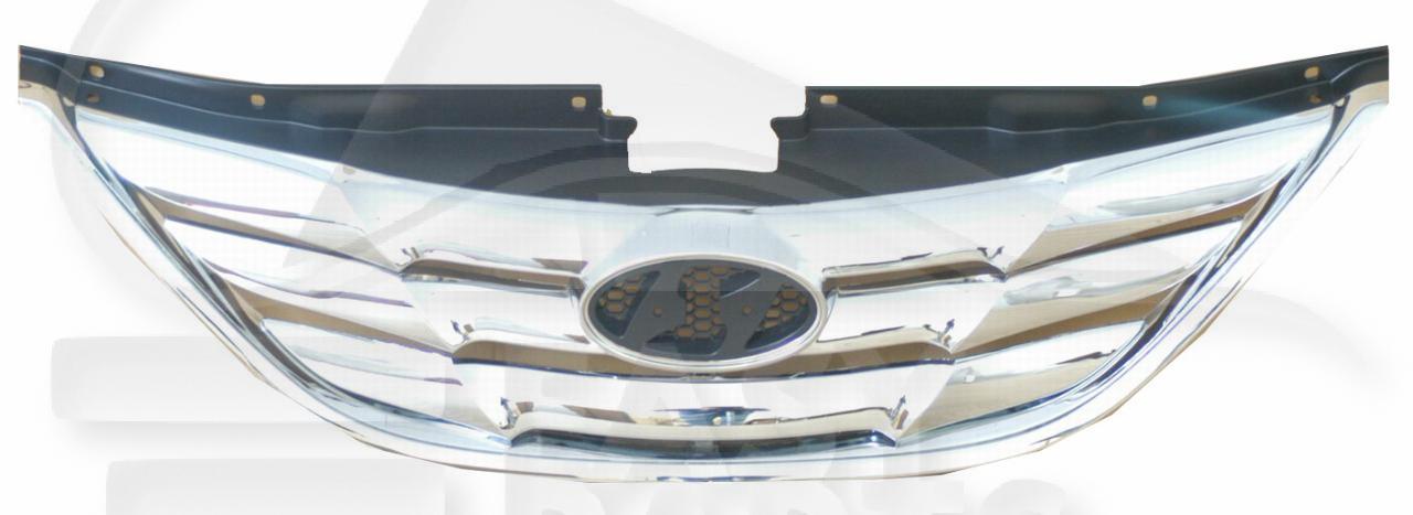 GRILLE DE CALANDRE CHROMEE/NOIRE A/MOULURES Pour HYUNDAI SONATA - HY061 07/10→06/14