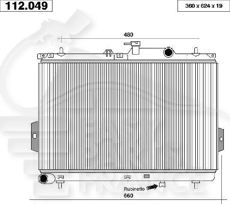 RADIA 1.5 CRDI BM A/CLIM mod 82 CV 360 x 625 x 20 Pour HYUNDAI MATRIX - HY080 06/01→04/05