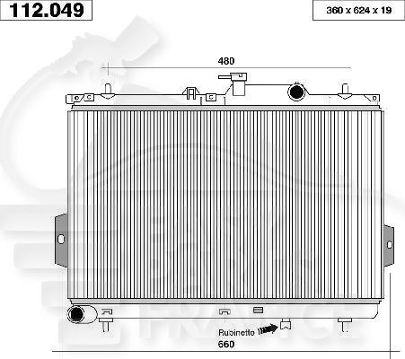 RADIA 1.5 CRDI BM A/CLIM mod 82 CV 360 x 625 x 20 Pour HYUNDAI MATRIX - HY080 09/01→12/05