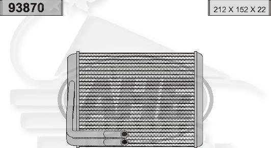 RADIA DE CHAUF TT TYPES 215 x 155 x 25 Pour HYUNDAI MATRIX - HY080 09/01→12/05