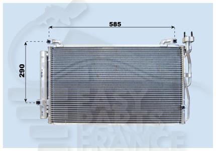 CONDENSEUR .. DIES 590 x 350 x 20 Pour HYUNDAI MATRIX - HY080 06/01→04/05