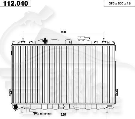 RADIA TT TYPES BM +/- CLIM 375 x 700 x 20 Pour HYUNDAI ELANTRA - HY123 10/00→10/03