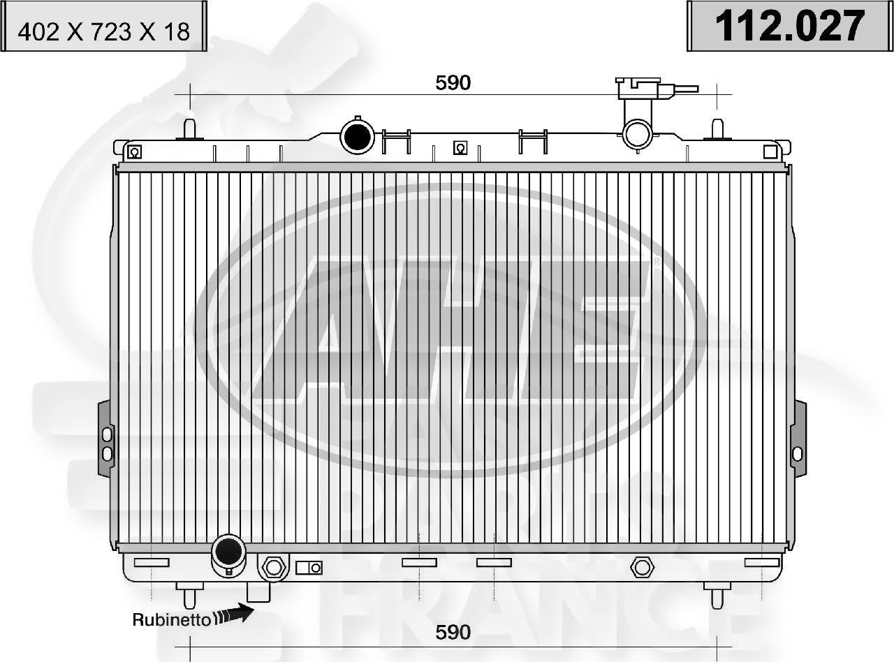 RADIA TT TYPES BM +/- CLIM 400 x 725 x 20 Pour HYUNDAI SANTA FE - HY230 01/00→09/06