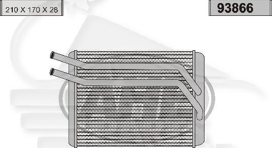 RADIA DE CHAUF TT TYPES 205 x 170 x 45 Pour HYUNDAI SANTA FE - HY230 01/00→09/06