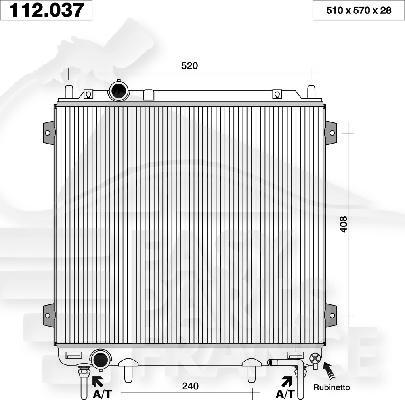 RADIA 2.9 CRDI BA A/CLIM 510 x 570 x 26 Pour HYUNDAI TERRACAN - HY240 01/01→12/04