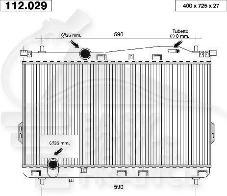 RADIA TT TYPES BM A/CLIM 400 x 725 x 26 Pour HYUNDAI TRAJET - HY610 02/00→