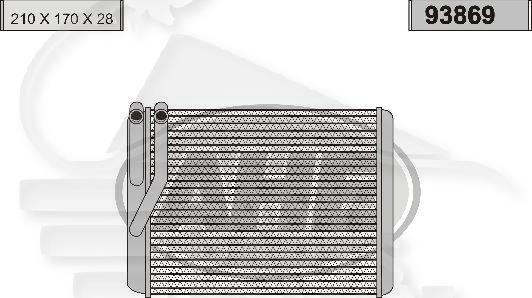RADIA DE CHAUF TT TYPES 205 x 165 x 55 Pour HYUNDAI TRAJET - HY610 02/00→