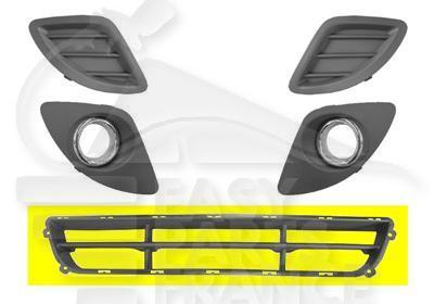 GRILLE DE PC AV CENTRALE MOD 5 PTES - SW Pour KIA CEE'D - KI030 12/06→09/09