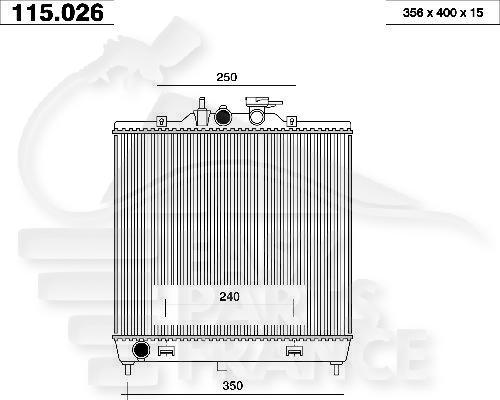 RADIA 1.0 - 1.1 A/CLIM 360 x 400 x 16 Pour KIA PICANTO - KI060 04/04→12/07