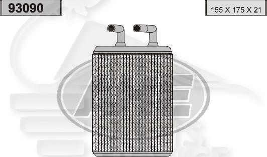 RADIA DE CHAUF TT TYPES 155 x 175 x 21 Pour KIA PICANTO - KI060 04/04→12/07