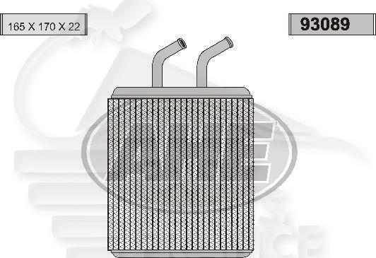 RADIA DE CHAUF TT TYPES 165 x 170 x 35 Pour KIA RIO - KI070 01/99→12/01