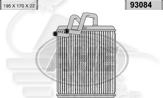 RADIA DE CHAUF TT TYPES 195 x 170 x 22 Pour KIA SORENTO - KI100 09/02→12/07