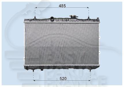 RADIA 1.6 - 2.0 BM +/- CLIM 375 x 670 x 26 Pour KIA CERATO 5 PTES - KI041 09/03→12/10