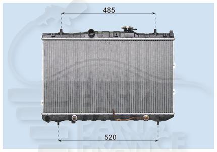 RADIA 1.6 - 2.0 BA +/- CLIM 375 x 670 x 26 Pour KIA CERATO 5 PTES - KI041 09/03→12/10