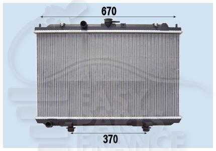 RADIA 1.8 16 V BM +/- CLIM 400 x 690 x 16 Pour NISSAN ALMERA TINO - NS014 08/00→