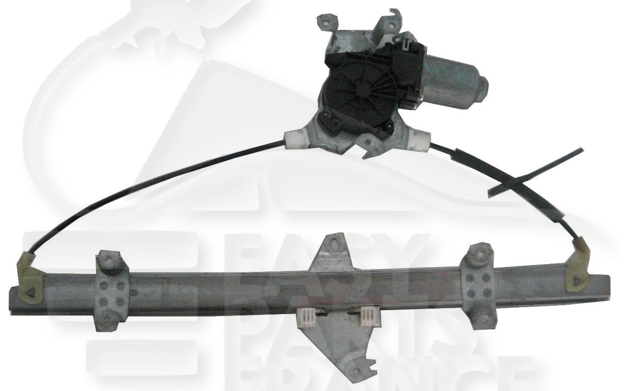 LEVE VITRE ELECT AVD Pour NISSAN NOTE - NS130 09/05→03/09