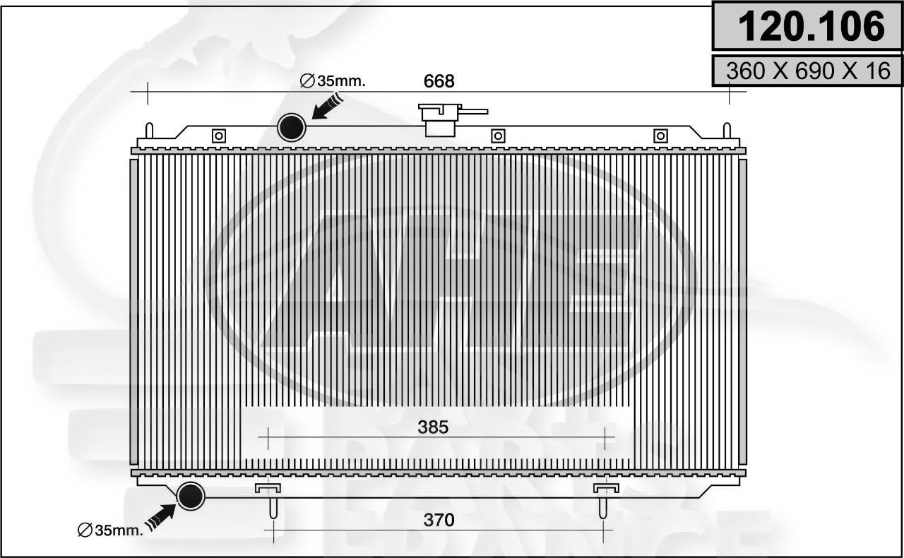 RADIA 2.0 I 16 V BM +/- CLIM Pour NISSAN PRIMERA P12 - NS193 04/02→