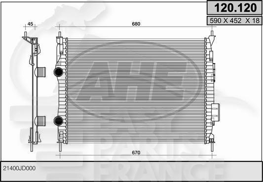 RADIA 1.6 BM +/- CLIM Pour NISSAN QASHQAI - NS200 02/07→03/10