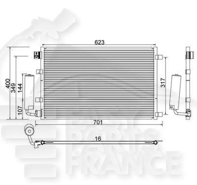 CONDENSEUR 1.6 - 2.0 Pour NISSAN QASHQAI - NS200 02/07→03/10