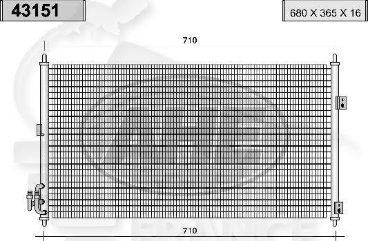 CONDENSEUR POUR X TRAIL TT TYPES 09/01→ Pour NISSAN X TRAIL T30 - NS260 09/01→06/07