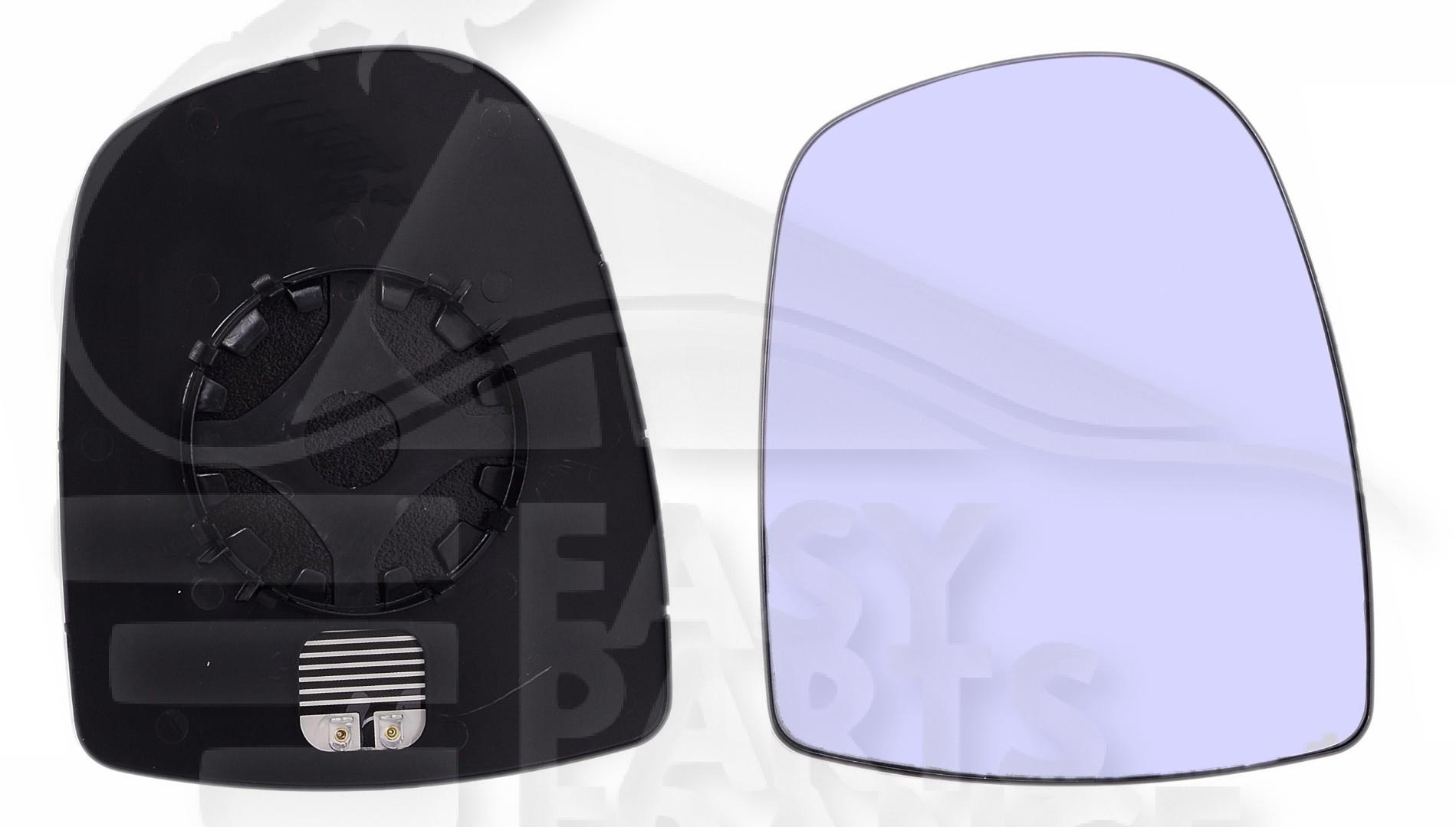 GLACE DE RETRO D CHAUF CONVEX Pour NISSAN PRIMASTAR - NS291 02/07→