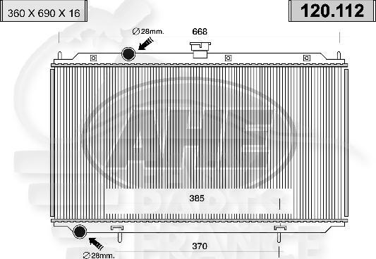 RADIA 1.5 DCI BM +/- CLIM Pour NISSAN ALMERA N16 - NS013 08/02→