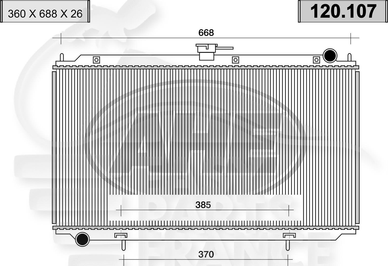 RADIA 2.2 DITD BM +/- CLIM Pour NISSAN ALMERA N16 - NS013 08/02→