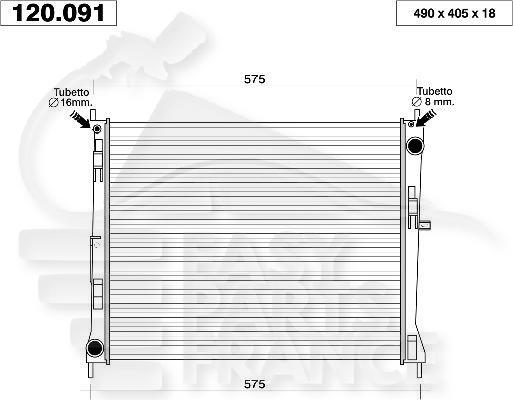 RADIA POUR MICRA K12 1.5 DCI S/CLIM Pour NISSAN NOTE - NS131 01/09→08/13