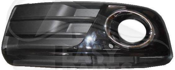 GRILLE DE PC AVG PEINTE NOIRE - A/MOULURE CHROMEE Pour AUDI Q5 - AD131 07/12→12/16