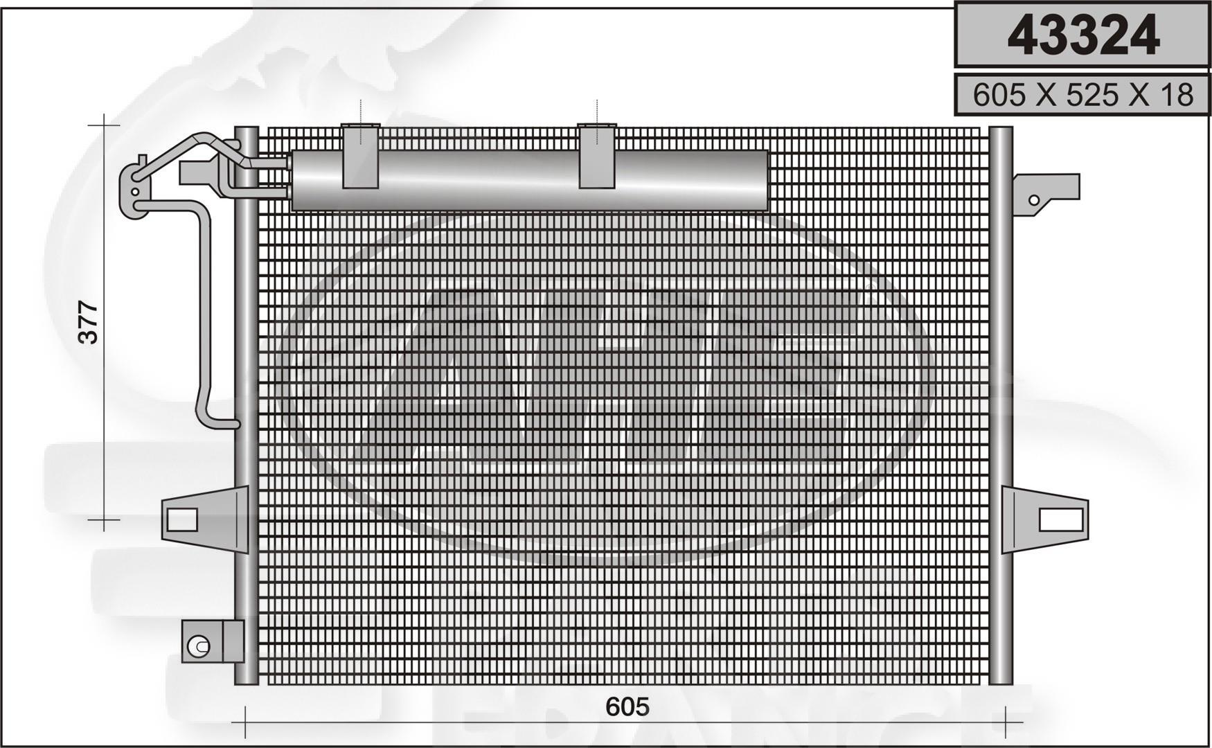 CONDENSEUR TT TYPES Pour MERCEDES CLASSE ML - W164 - ME152 03/05→09/08