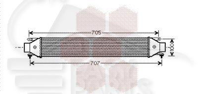ECHANGEUR 1.6 - 2.0 JTD 575 x 130 x 53 Pour OPEL COMBO - OP058 12/11→08/18