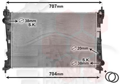 1.6 - 2.0 JTD +/- CLIM 620 x 395 x 27 Pour OPEL COMBO - OP058 05/12→08/18