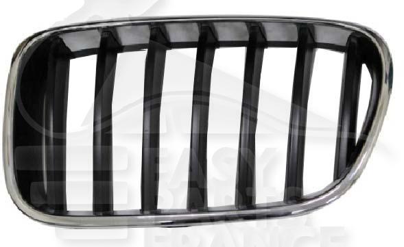 GRILLE DE CALANDRE AVG CHROMEE - NOIRE Pour BMW X3 F25 - BM112 11/10→03/14