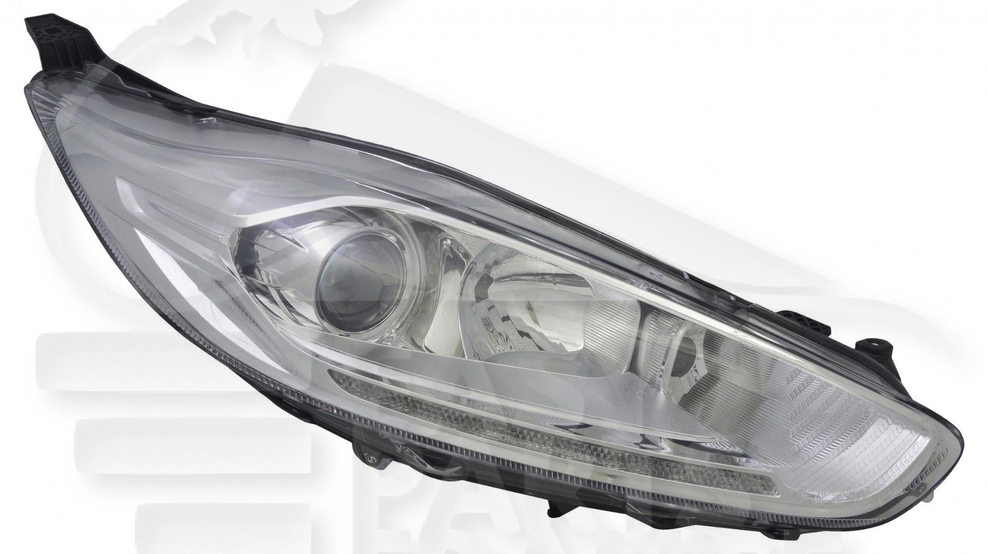 OPT D H7+H1 LED ELECT A/MOTEUR F/CHROME Pour FORD FIESTA - FD037 01/13→04/17
