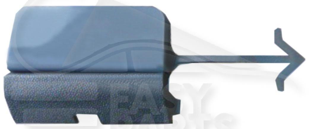 CACHE CROCHET AVG A PEINDRE Pour VOLKSWAGEN TOUAREG - VO181 01/07→12/10