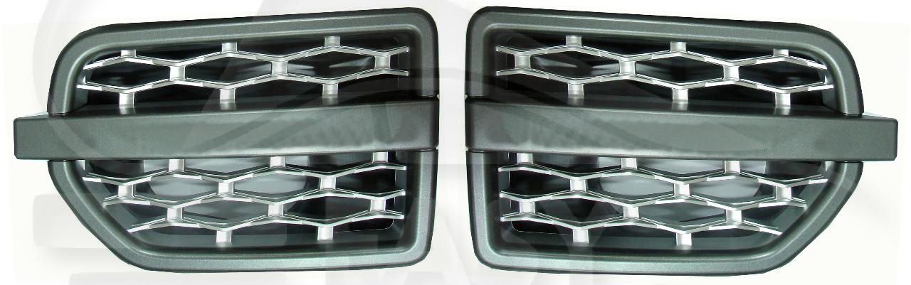 GRILLE AILE AVG GRISE Pour LAND ROVER DISCOVERY (LR4) - LD012 01/10→12/13