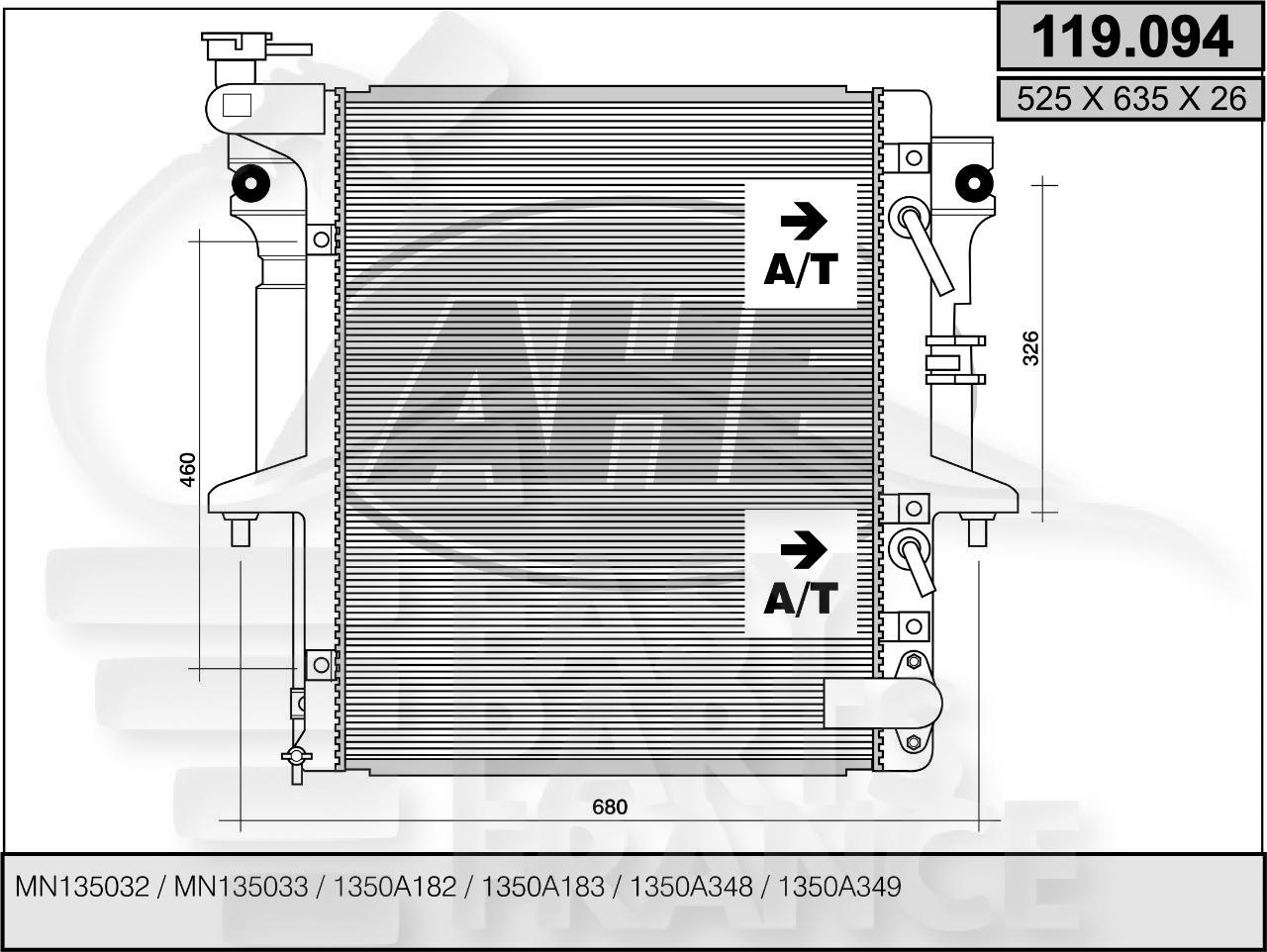 RADIA 2.5 DID BA/BM +/- CLIM Pour MITSUBISHI L200 - MT087 03/10→03/14