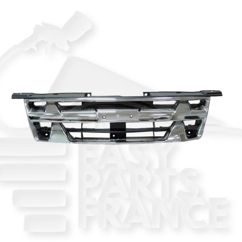 GRILLE DE CALANDRE CHROMEE/NOIRE mod 4 WD Pour ISUZU D MAX - IZ011 02/06→12/11