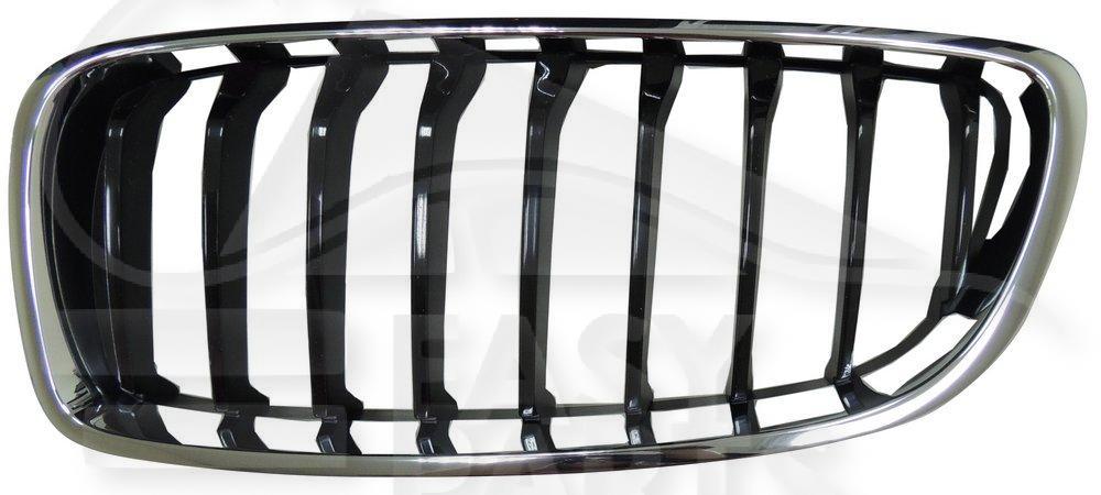 GRILLE DE CALANDRE AVG CHROMEE - NOIRE Pour BMW S4 - F32/F33 (F82 ) M-TECH- BM220 06/14→02/17